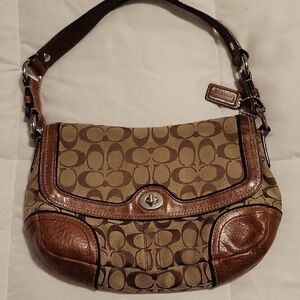 Coach Brown Signature Shoulder Bag